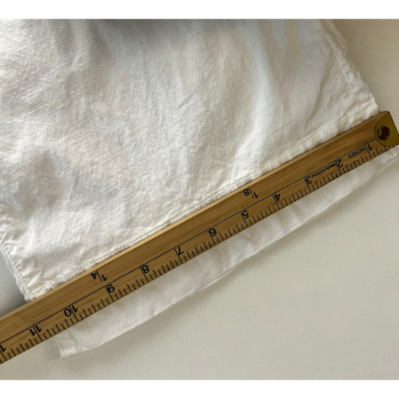 Frank & Eileen Wexford Wide Leg Italian Performance Linen Pant Size 12 White USA - Picture 6 of 11